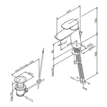 Смеситель для раковины AM.PM Spirit V2.1 F71A82100 с донным клапаном Хром — фото 9, Смесители для раковины