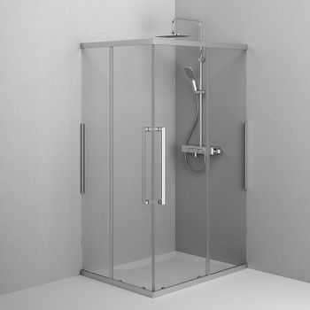 Душевой уголок AM.PM Func 120x90 W84G-403-12090-MТ профиль Хром матовый стекло прозрачное — фото 11, Прямоугольные душевые уголки