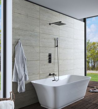 Душевая система Timo Petruma SX-5149/03SM Черный — фото 3, Встраиваемые душевые комплекты