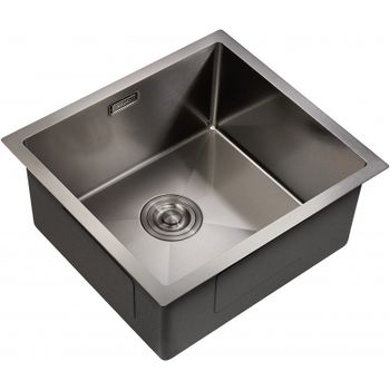 Кухонная мойка Milacio Denia 48 MC.77449 Вороненая сталь — фото 1, Кухонные мойки