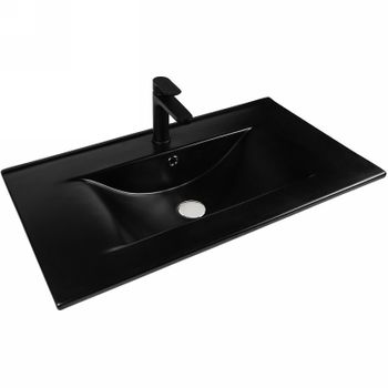 Тумба с раковиной Bond Wave 80 T01800-S05B подвесная Белая глянцевая — фото 5, Тумбы с раковиной