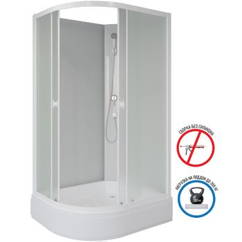 Душевая кабина Niagara Promo 110x80 R P110/80/26R/MT/BK без гидромассажа — фото 3, Душевые кабины