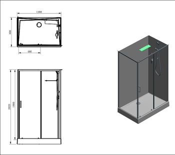 Душевая кабина Aquanet Passion EVO White 120х80 R 281968 без гидромассажа — фото 2, Душевые кабины