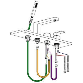 Смеситель на борт ванны Timo Selene 2130/03Y Черный — фото 10, Смесители на борт ванны
