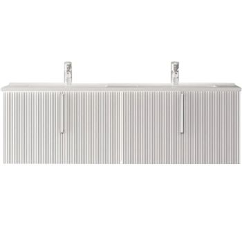 Тумба с раковиной SanVit Рольф W 120 krolfW120 подвесная Белый глянец — фото 1, Тумбы с раковиной