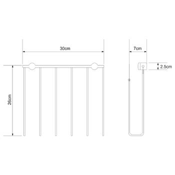 Держатель для газет WasserKRAFT K-311 Хром — фото 4, Прочие аксессуары и комплектующие