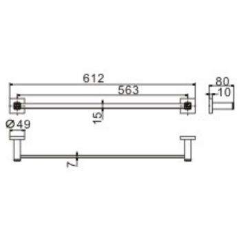 Полотенцедержатель CeramaLux Venezia 88608-1 Хром — фото 2, Полотенцедержатели