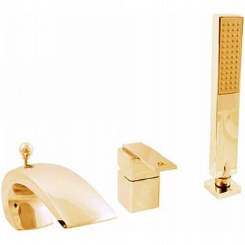 Смеситель на борт ванны Rav Slezak Loira LR572.5SZ Золото — фото 1, Смесители на борт ванны