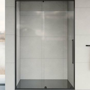 Душевая дверь Vincea Arno 120 VPS-1A120CLB профиль Черный стекло прозрачное — фото 1, Раздвижные душевые двери