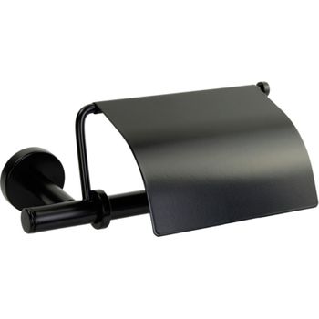 Держатель туалетной бумаги Migliore Fortis 31764 с крышкой Черный матовый — фото 1, Держатели туалетной бумаги