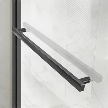 Душевой уголок Vincea Slim Soft 150x90 VSR-1SS9015CLGM профиль Вороненая сталь стекло прозрачное — фото 3, Прямоугольные душевые уголки