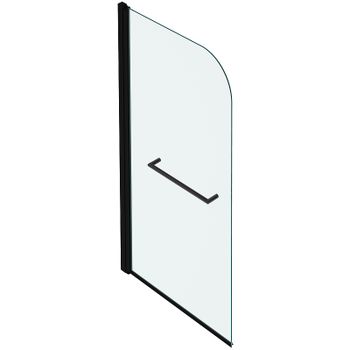 Шторка на ванну Jacob Delafon Odeon Up 80x145 E4932-BL профиль Черный матовый стекло прозрачное — фото 1, Шторки для ванной распашные