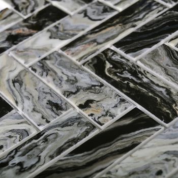 Мозаика Bonaparte Стеклянная Hadar Black 26,8х26,8 см — фото 2, Мозаика