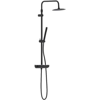 Душевая система Damixa Scandinavian Pure 936750300 с термостатом Черная матовая — фото 1, Душевые стойки