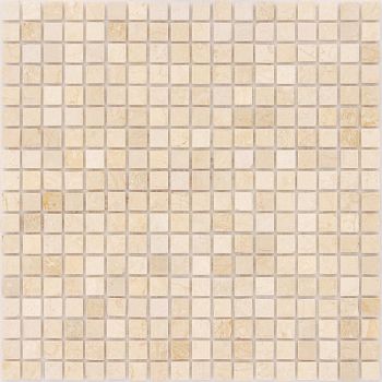 Мозаика Caramelle mosaic Pietrine 4 мм Botticino POL 30,5x30,5 см — фото 1, Мозаика