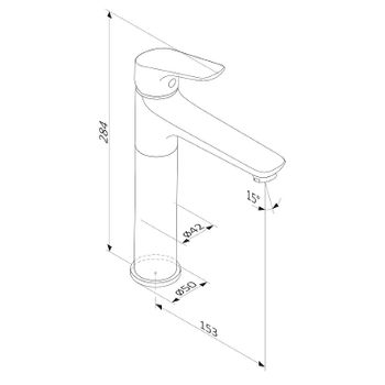 Смеситель для раковины Damixa Jupiter 770250301 Черный матовый — фото 6, Смесители для раковины