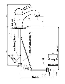 Смеситель для раковины Rav Slezak Labe L027.5SM Бронза — фото 2, Смесители для раковины