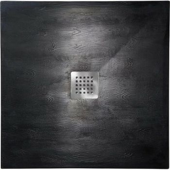 Душевой поддон из искусственного камня Veconi Tezeo 90x90 TZW20B-90-R1 Черный — фото 1, Душевые поддоны из искусственного камня