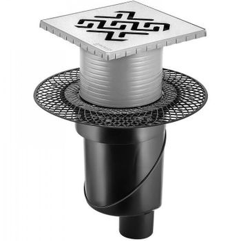 Душевой трап Berges Platz Antik 150x150 090061 с решеткой Хром матовый — фото 1, Трапы для душа