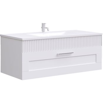 Тумба c раковиной SanVit Турин-1 100 kturin1100 подвесная Белая — фото 1, Тумбы с раковиной