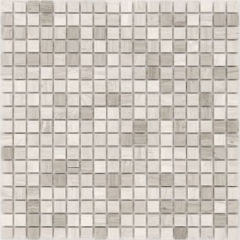 Мозаика Caramelle mosaic Pietrine 4 мм Travertino Silver POL 30,5x30,5 см — фото 1, Мозаика