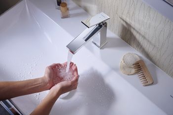 Смеситель для раковины Hansgrohe Tecturis E 73010000 Хром — фото 4, Смесители для раковины