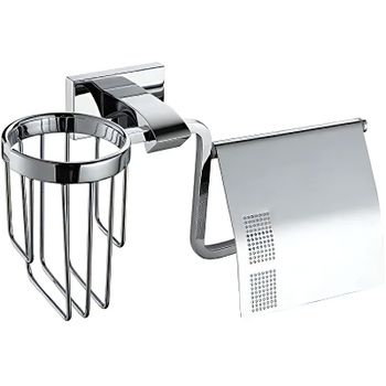 Держатель туалетной бумаги и освежителя воздуха Gappo G0703-10 с крышкой Хром — фото 1, Держатели туалетной бумаги