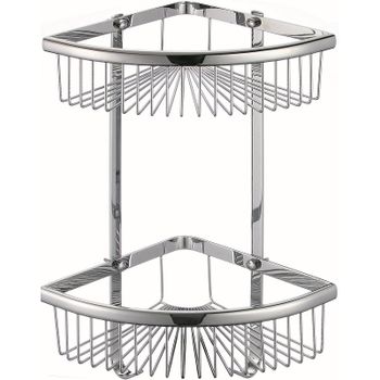 Полка корзина Viko V-772 угловая Хром — фото 1, Полки для ванной и душа