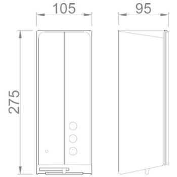 Диспенсер для жидкого мыла Nofer Black 03040.N Черный матовый — фото 2, Диспенсеры для жидкого мыла
