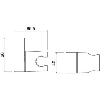 Держатель ручного душа Aquatek AQ2406MB Черный матовый — фото 2, Держатели для душа