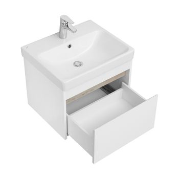 Тумба под раковину Aquaton Марти 55 1A263201MY010 подвесная Ясень шимо — фото 3, Тумбы под раковину