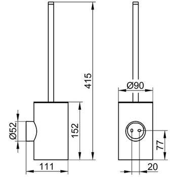 Ершик для унитаза Keuco Collection Reva 12864 019000 Хром — фото 3, Ершики для унитаза