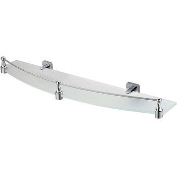 Стеклянная полка WasserKRAFT Dill K-3944 Хром — фото 1, Полки для ванной и душа