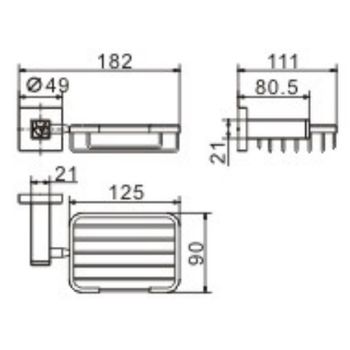 Мыльница CeramaLux Venezia 88605-1 Хром — фото 2, Мыльницы