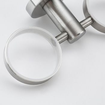 Стакан для зубных щеток Frap F301 F30108 двойной Сатин — фото 4, Стаканы для зубных щеток