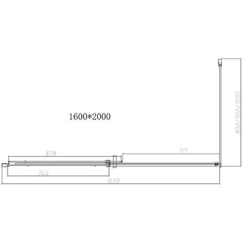 Душевой уголок Vincea Dice 160x80 VSR-4D8016CLGM профиль Вороненая сталь стекло прозрачное — фото 5, Прямоугольные душевые уголки
