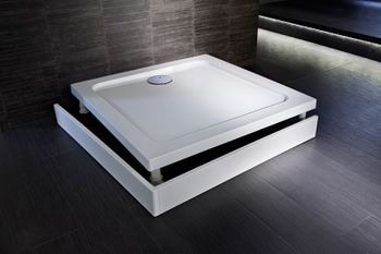 Душевой поддон из материала Flight Jacob Delafon Flight 90x90 квадратный Белый — фото 3, Акриловые душевые поддоны