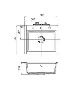 Кухонная мойка Aquaton Делия 60 1A715232LD260 Латте — фото 6, Кухонные мойки