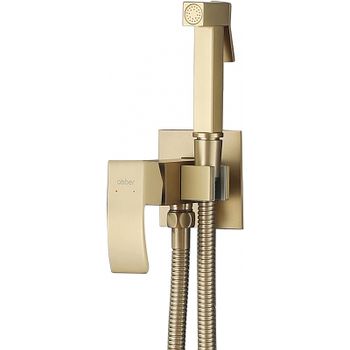 Гигиенический душ со смесителем Abber Wasserfall AF8625G Золото матовое — фото 1, Гигиенические души
