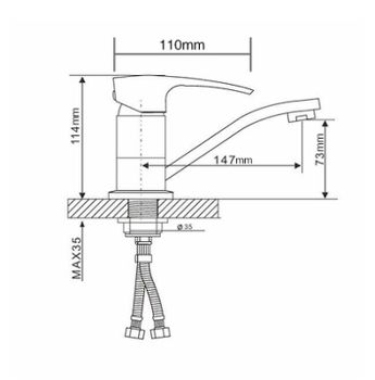 Смеситель для раковины Gappo G07 G4507 Хром — фото 16, Смесители для раковины