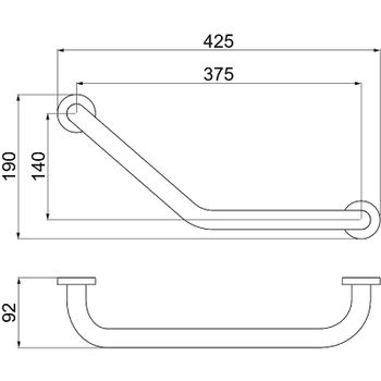 Товар: Поручень для ванной Aquatek AQ4997MB Черный матовый - фото 2 Поручень для ванной Aquatek AQ4997MB Черный матовый — фото 2, Поручни для ванной