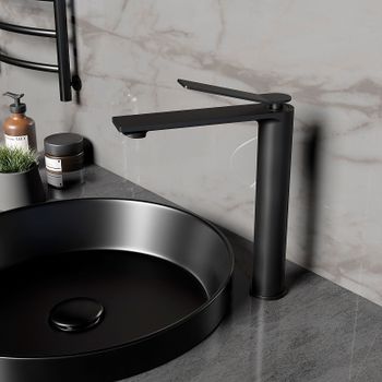 Смеситель для раковины Vincea Verse VBF-2VE2MB Черный матовый — фото 2, Смесители для раковины