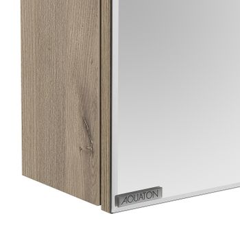 Зеркальный шкаф Aquaton Стоун 60 R 1A231502SX850 с подсветкой Сосна арлингтон — фото 3, Зеркальные шкафы в ванную