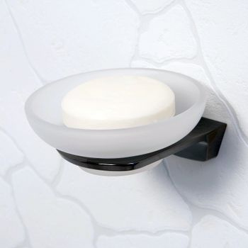 Мыльница WasserKRAFT Glan K-5129 Черная глянцевая — фото 3, Мыльницы