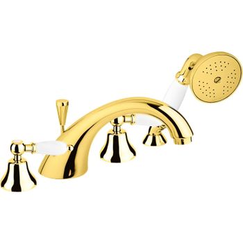 Смеситель на борт ванны Cezares First-BVD-03/24-Bi Золото 24 карат — фото 1, Смесители на борт ванны