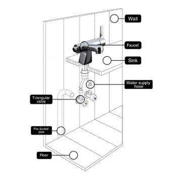 Смеситель на борт ванны Gappo G1204 Хром — фото 12, Смесители на борт ванны
