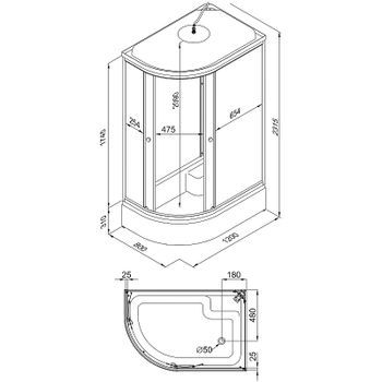 Душевая кабина Triton Коралл 120x80 В R Щ0000038533 без гидромассажа — фото 13, Душевые кабины