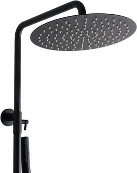 Душевая система Allen Brau Fantasy 5.11001-31 с термостатом Черная матовая — фото 6, Душевые стойки