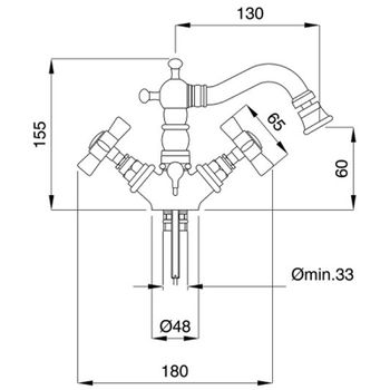 Смеситель для биде Migliore Princeton 19343 Бронза — фото 2, Смесители для биде