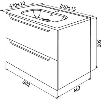 Тумба под раковину Iddis Edifice 80 EDI80W0i95 подвесная Белая — фото 5, Тумбы под раковину